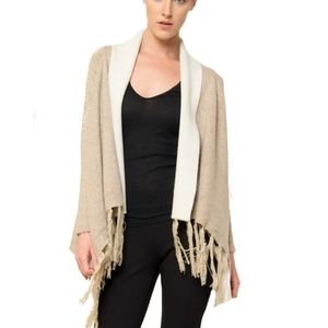 **Love Token** Jamie Open Front  Fringed Cardigan Sweater. Size Small